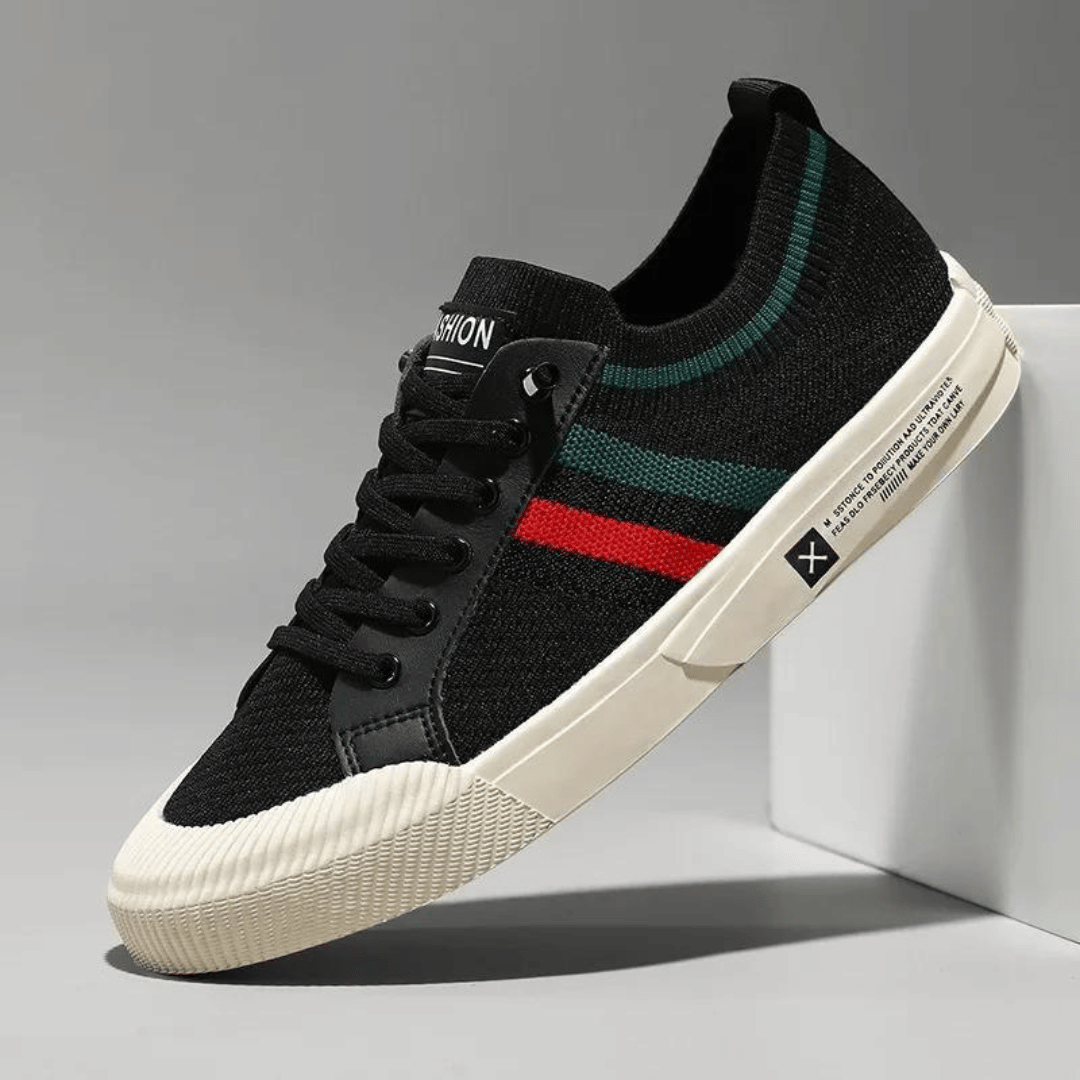 Maxime | Knit Sneakers with Contrast Stripes