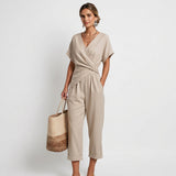 Patricia | V-Neck Wrap Top Set
