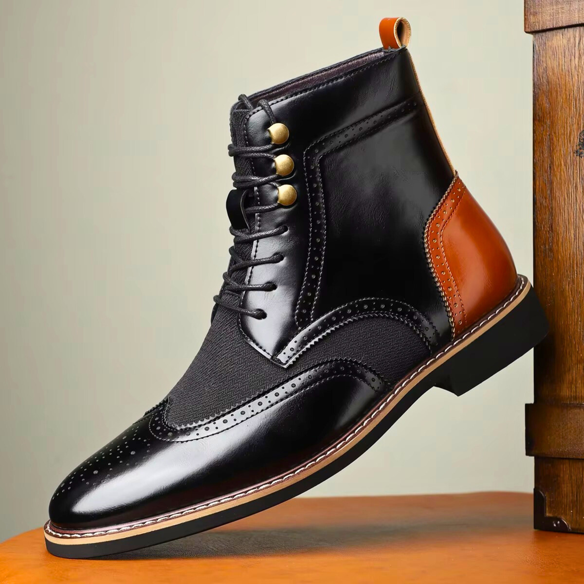 Owen | Brogue Lace-Up Boots