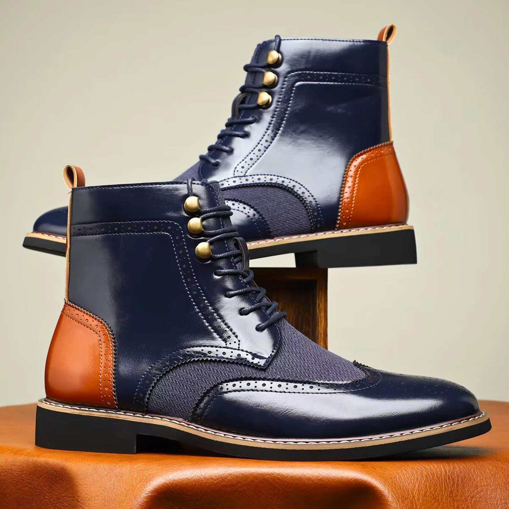 Owen | Brogue Lace-Up Boots