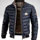 Tobias | Quilted Retro Jacket with Stand Collar
