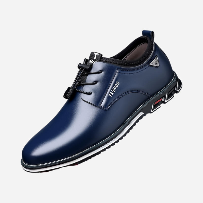 Philippe | Black Glossy Finish Derby Shoes