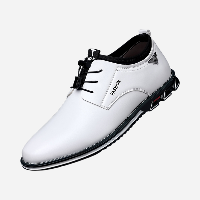 Philippe | Black Glossy Finish Derby Shoes