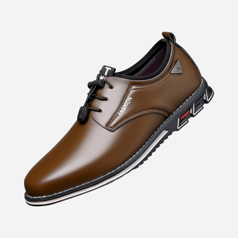 Philippe | Black Glossy Finish Derby Shoes