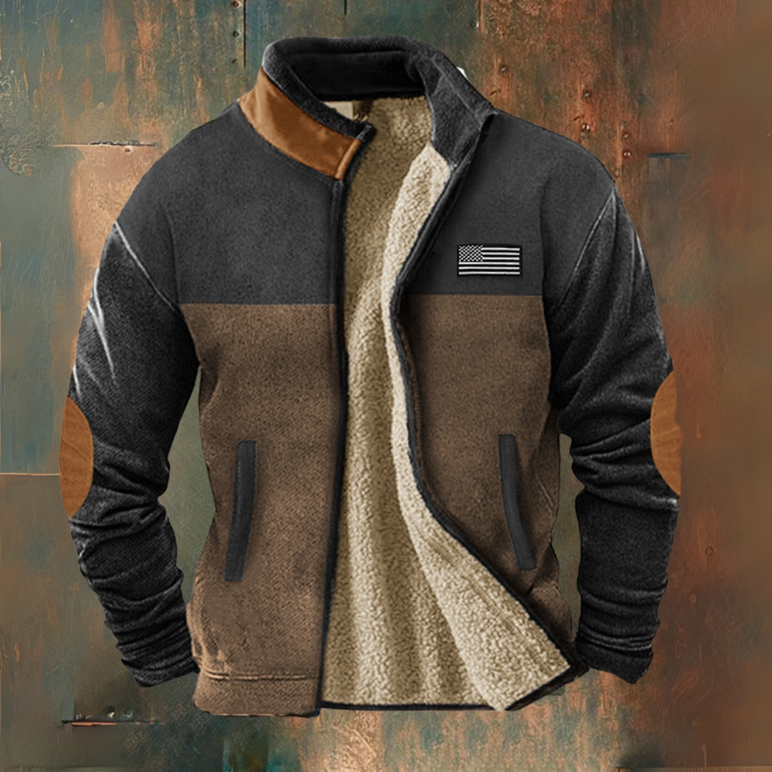Rick | Fleece Jacket with Contrast Panels