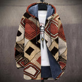 Amanda | Rust Geometric Diamond Print Jacket