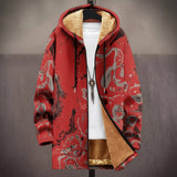 Sally | Red Marbled Abstract Print Jacket