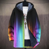 Madeline | Multicolor Rainbow Stripe Print Jacket