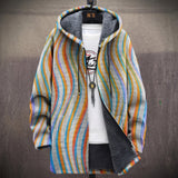 Julia | Multicolor Wavy Stripe Print Jacket