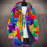 Annette | Multicolor Cartoon Cat Print Jacket