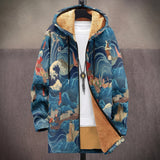 Victoria | Teal Ukiyo-e Wave Print Jacket