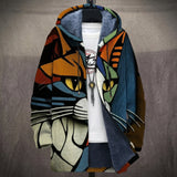 Polly | Multicolor Abstract Cat Print Jacket