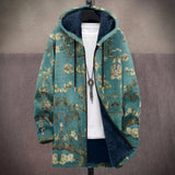 Joan | Teal Almond Blossom Print Jacket