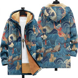 Victoria | Teal Ukiyo-e Wave Print Jacket