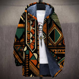 Della | Black and Gold Geometric Print Jacket