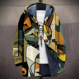 Hazel | Olive Cubist Cat Print Jacket