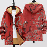Sally | Red Marbled Abstract Print Jacket