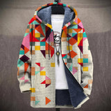 Vivian | Multicolor Geometric Patchwork Print Jacket