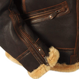 Dominic | Classic Aviator Jacket with Teddy Lining