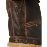 Dominic | Classic Aviator Jacket with Teddy Lining