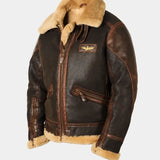 Dominic | Classic Aviator Jacket with Teddy Lining
