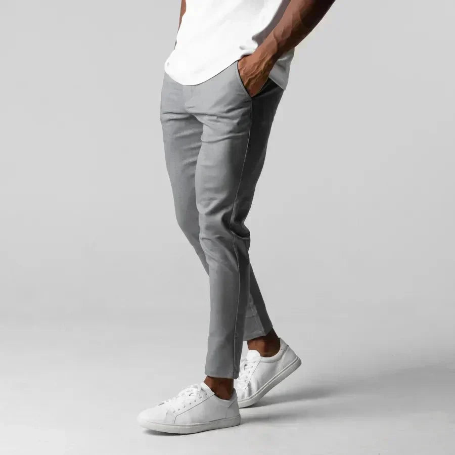Lorne men's slim fit stretch chino pants, view 5
