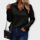 Jenna | Zip V-Neck Sweater