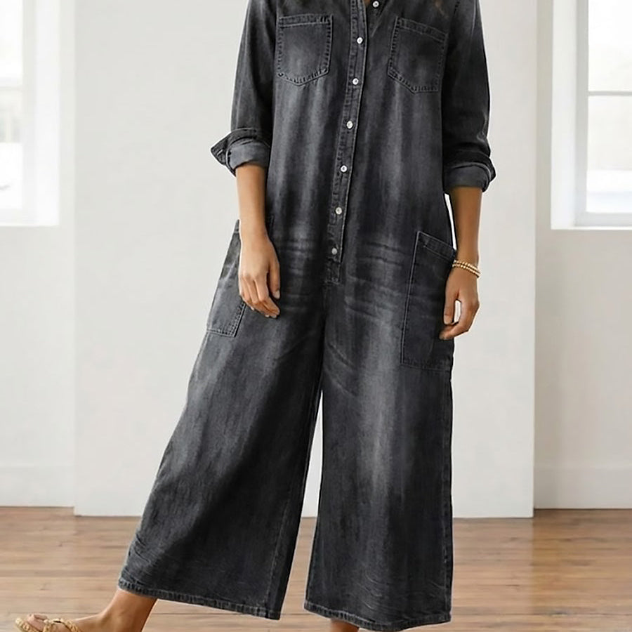 Serenity - Denim Cotton Jumpsuit