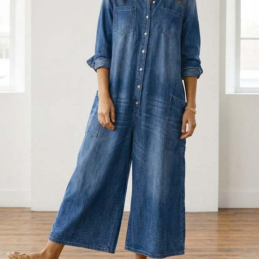 Monica | Cotton Denim Jumpsuit Eleanor
