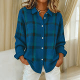 Deanna plaid knit cardigan in Blue, view 6