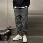 Zacharie men's brushed cuffed joggers in Dark Gray, view 7