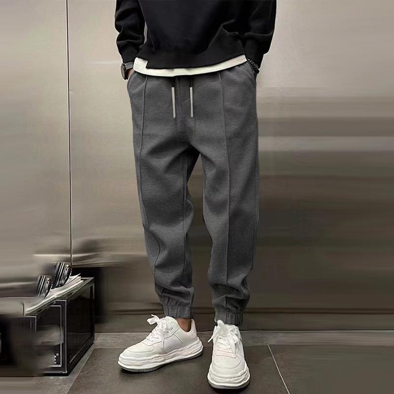 Zacharie men's brushed cuffed joggers in Dark Gray, view 7