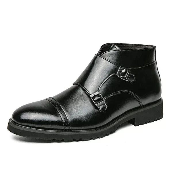 Oliver | Brown Double Buckle Boots