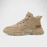 Xavier | Beige High-Top Trail Sneakers