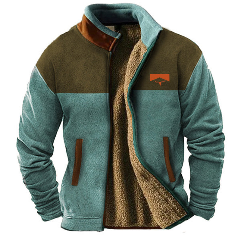 Dale | Fleece Jacket with Patterned Sleeves