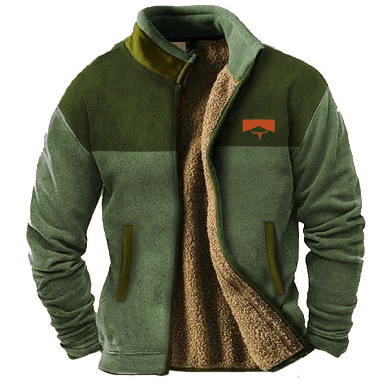 Dale | Fleece Jacket with Patterned Sleeves