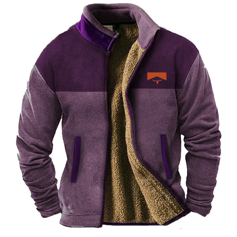 Dale | Fleece Jacket with Patterned Sleeves