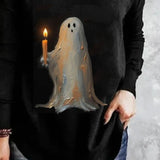 Valentina | Loose V Neck Halloween-Inspired T-Shirt