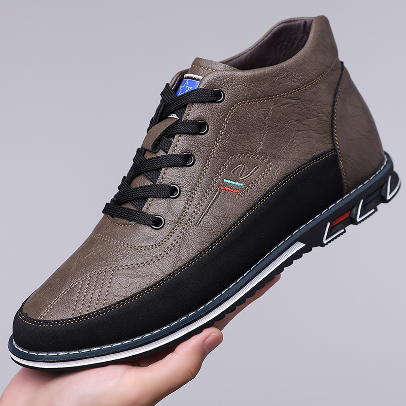 Charles | Black High-Top Casual Shoes