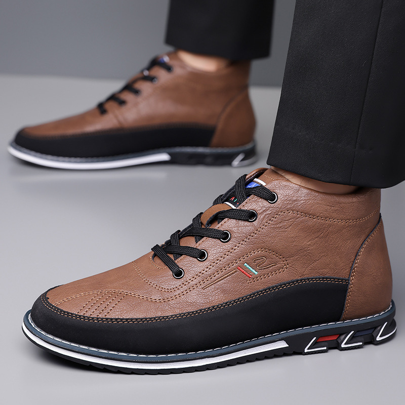 Charles | Black High-Top Casual Shoes