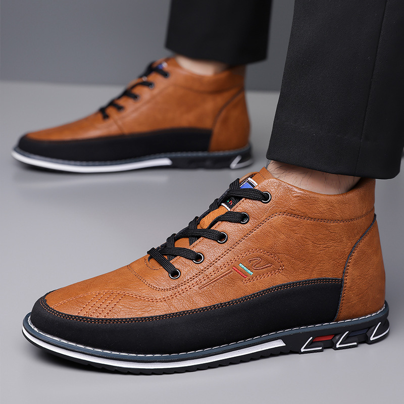 Charles | Black High-Top Casual Shoes