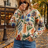 Evelyn | Botanical Garden Floral Zip-Up Cardigan
