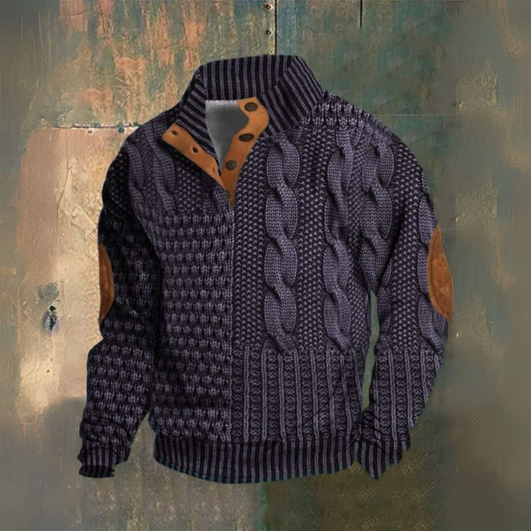 Craig | Cable Knit High Neck Sweater