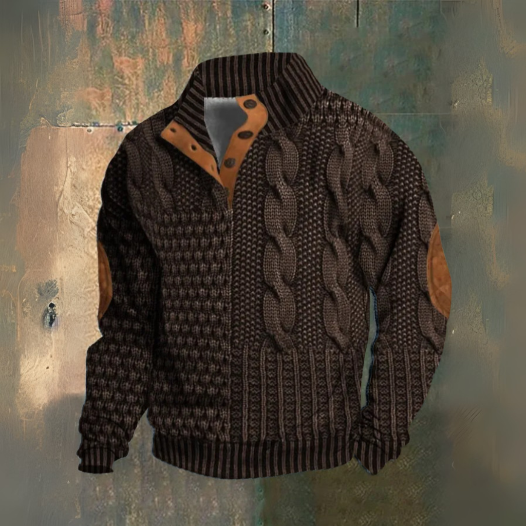 Craig | Cable Knit High Neck Sweater