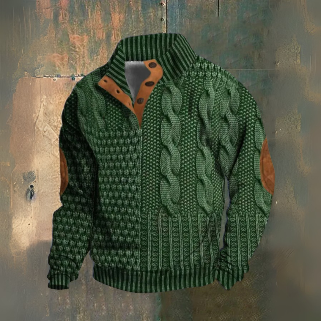 Craig | Cable Knit High Neck Sweater
