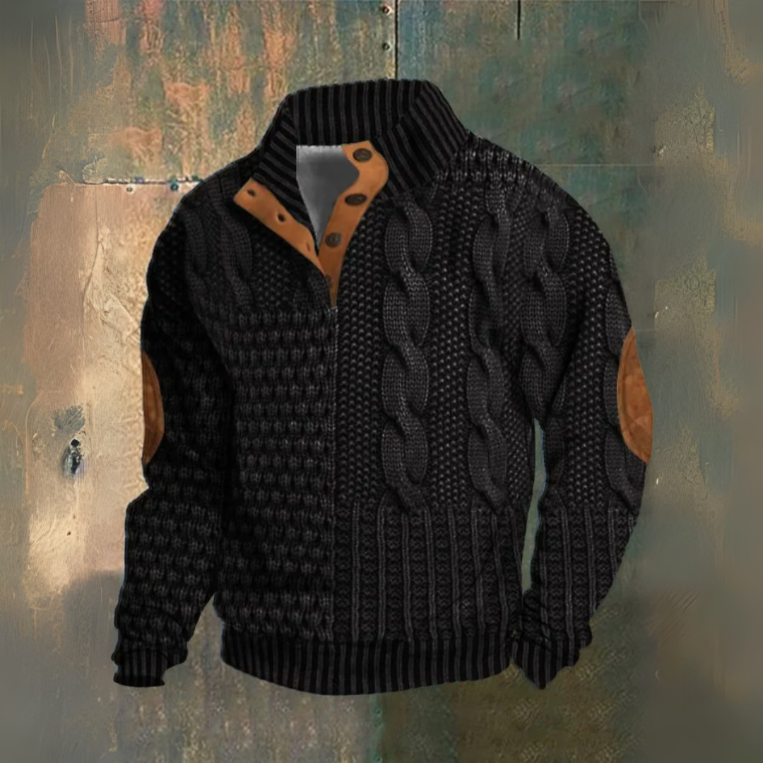 Craig | Cable Knit High Neck Sweater