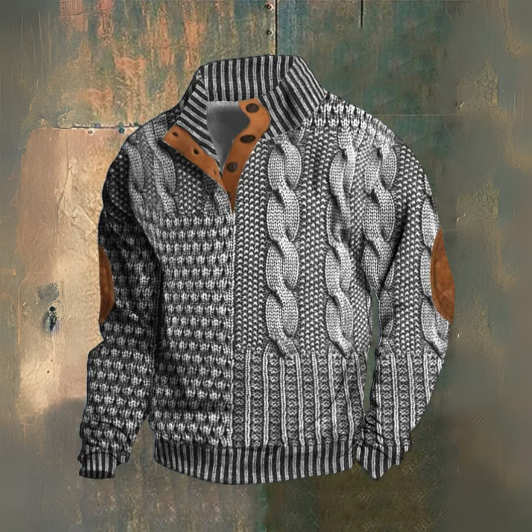 Craig | Cable Knit High Neck Sweater