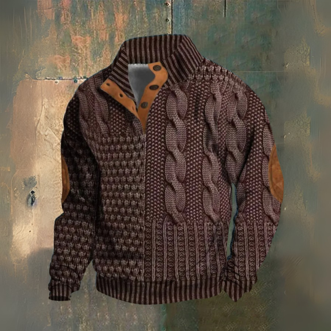 Craig | Cable Knit High Neck Sweater