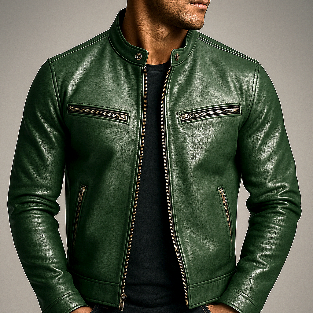 Cedric | Vintage Look Leather Jacket