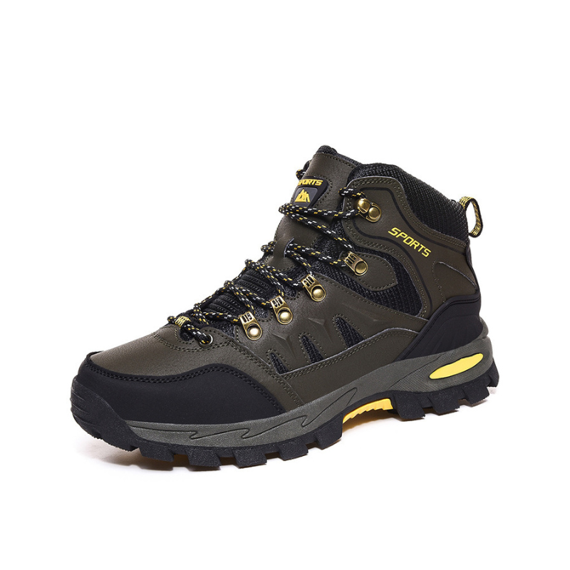 Mathis | Black High-Top Hiking Boots